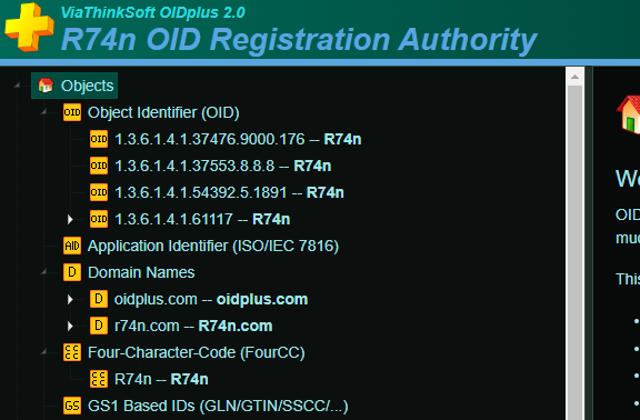 R74n OID Registration Authority